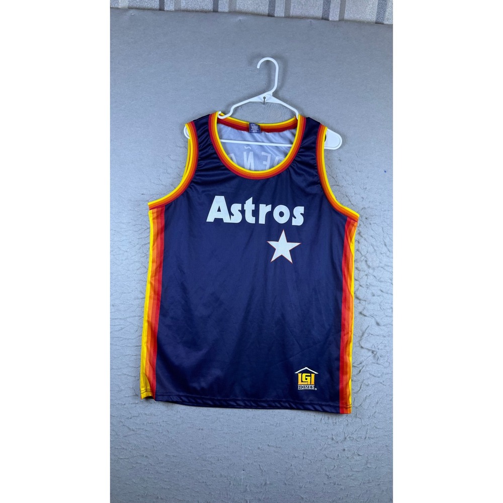 Houston Astros Jersey Mens XL Blue Excellent Jeremy Pena 3 Tequila Sunrise Mesh